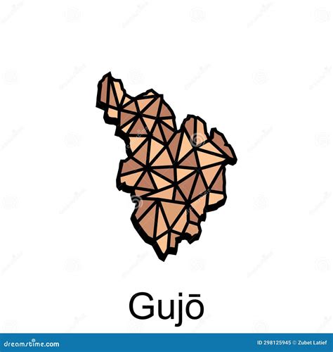 Map City of Gujo Design, High Detailed Vector Map - Japan Vector Design Template, Suitable for ...