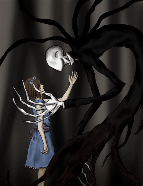 Slenderman And Girl By Ninjadragon3 On Deviantart