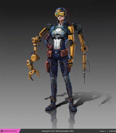 Mechanic SCI FI Girl Anton Yatluk