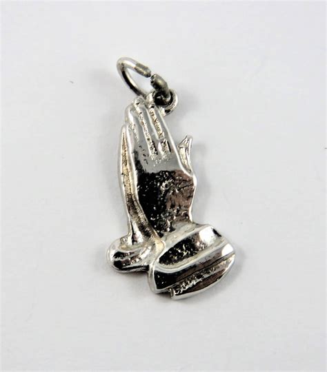 Praying Hands Sterling Silver Charm Of Pendant Etsy