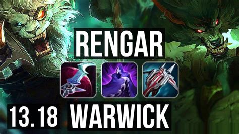 Rengar Vs Warwick Jng Rank 3 Rengar 818 Legendary Jp Master