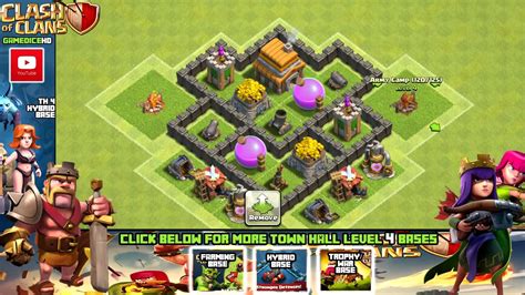 Clash Of Clans Town Hall Defense Coc Th Best Hybrid Base Layout