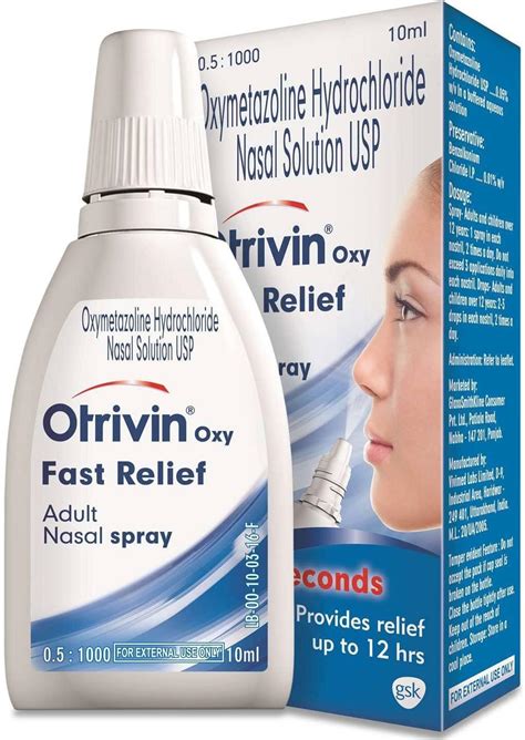 Otrivin Adult Nasal Spray Clears Blocked Noses Fast Long