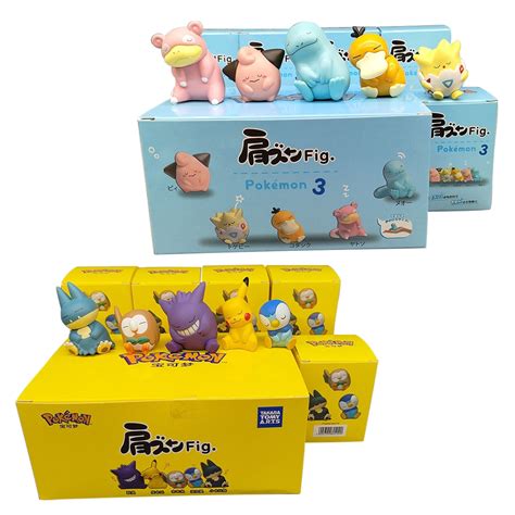 5Pcs Set Anime Pokemon Figure Pikachu Slowpoke Psyduck Togepi Snorlax