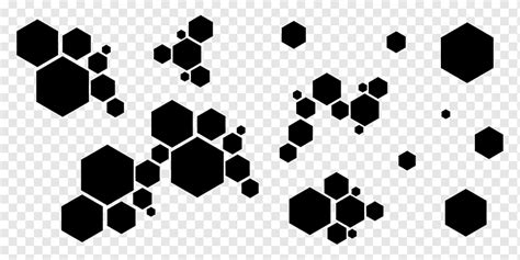 Partículas hexagonais formas geométricas diverso branco folha png