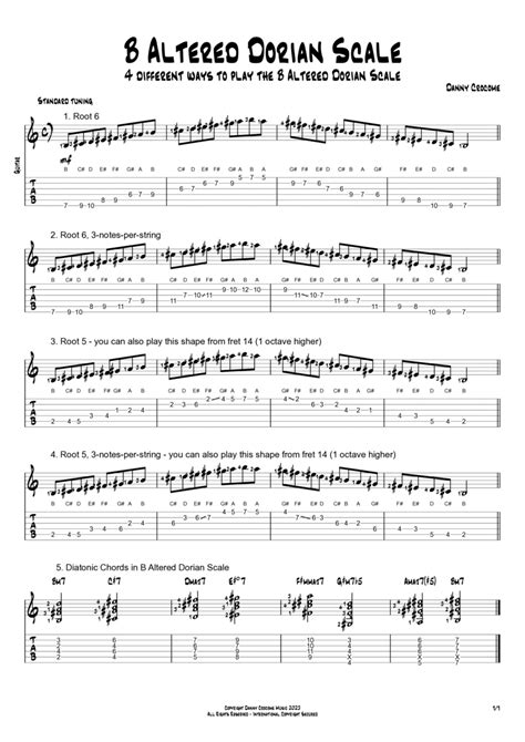 B Altered Dorian Scale Ways To Play By Traditional Acoustic