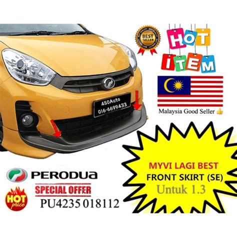 Perodua Myvi Lagi Best Se Front Skirt Pu Skirting Lip