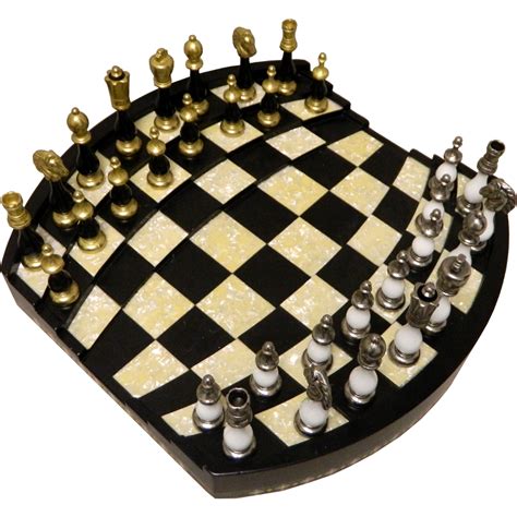 18" Italian Solid Wood and Brass Artistic Oriental Staunton Chess Set