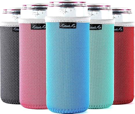 Amazon Slim Can Cooler Sleeves Pack Insulated Neoprene Slim