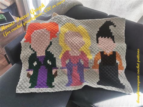 Sanderson Sisters Graph For Crochet Graphghans C2c Or Cross Stitch Etsy
