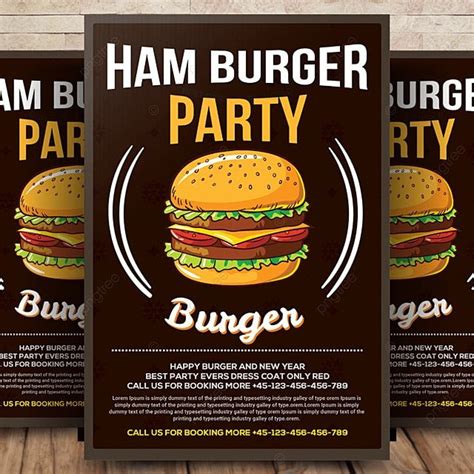 Burger Menu Flyer Template Download on Pngtree