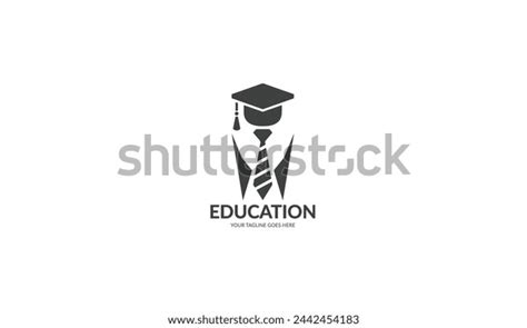 university graduate campus education logo design stock vector royalty
