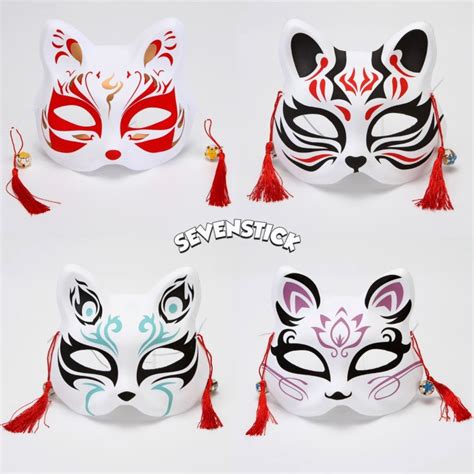 Jual Topeng Rubah Kitsune Anbu Japanese Cosplay Mask Kucing Jepang Live