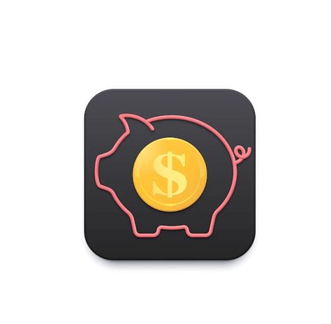 Premium Vector Piggy Bank With Golden Coin Icon Of Money Saving