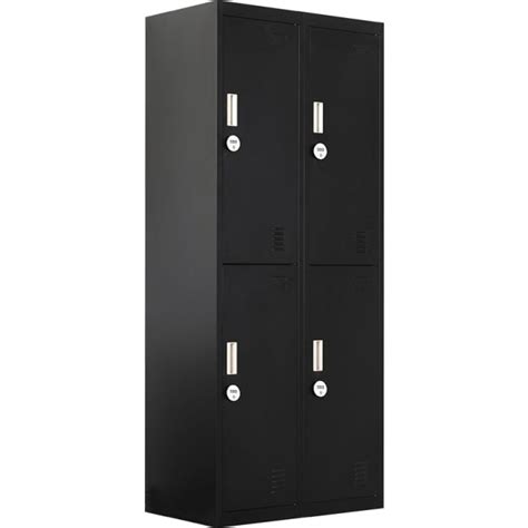 Four Door Office Shed Storage Locker 4 Digit Combination Lock Black