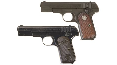 Two Colt Model 1903 Pocket Hammerless Semi Automatic Pistols Rock Island Auction