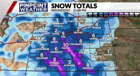 Denver Weather Pinpoint Weather Alert Day Monday Wednesday For Snow