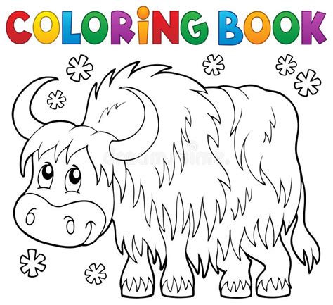 Coloring Book Yak Theme Stock Vector Illustration Of Draw