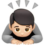 Emoji Persona Haciendo Una Reverencia Tono De Piel Claro En Apple