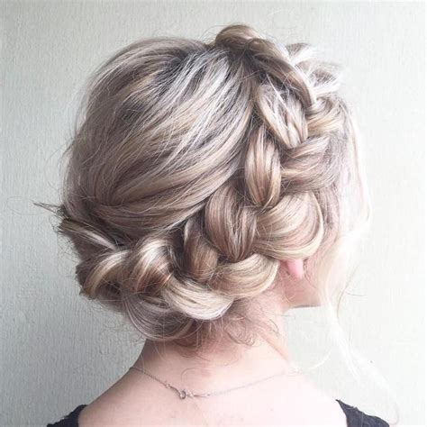 60 Breezy Crown Braid Hairstyles For Summer Braids For Short Hair Braided Updo Casual