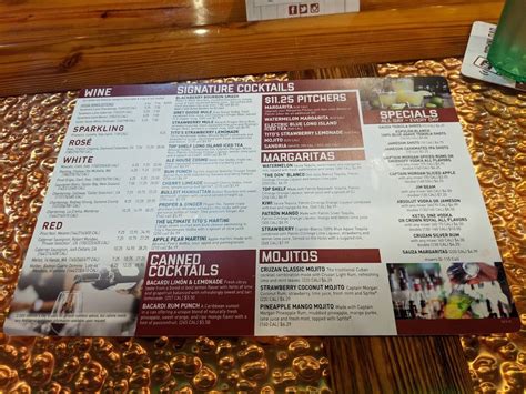 Menu At Millers Ale House Pub And Bar Destin