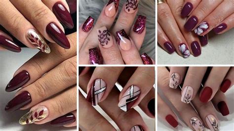 Unique Maroon Nail Designs