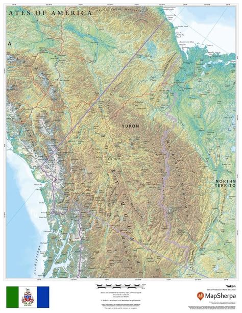 Yukon Map. This beautiful map shows physical and… | by Maptrove Canada ...