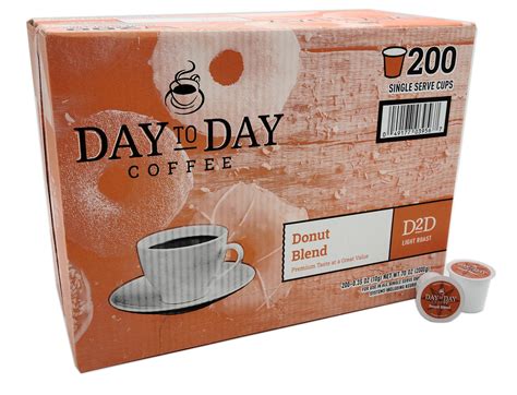 Day to Day Coffee: Donut Blend, 200ct Single Serve Coffee Pods K-Cups
