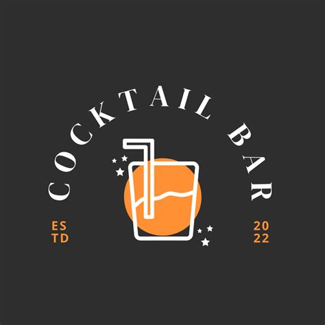 Cocktail Bar Logo Design Online Logo Template Vistacreate