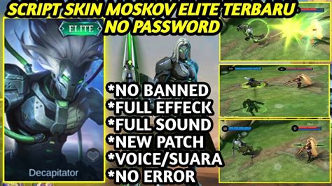 New Script Skin Moskov Elite No Password Full Effect Full Voice Update