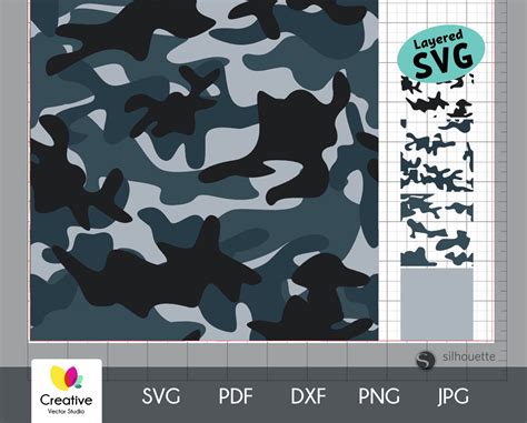 Camouflage Svg Seamless Pattern Creative Vector Studio