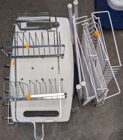 Wire Rack Assortment And Shower Seat Metzger Property Services Llc