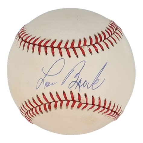 Lou Brock Signed Onl Baseball Jsa Pristine Auction