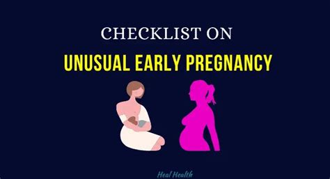 Complete Guide Weird Unusual Early Pregnancy Symptoms A Checklist