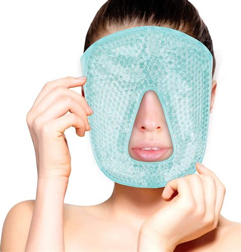 Hot And Cold Therapy Gel Bead Full Facial Mask By Fomi Care Ice Face