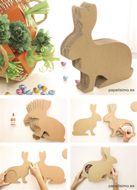 Conejo Caja De Carton Pascua Diy Easter Cardboard Rabbit Recyclage