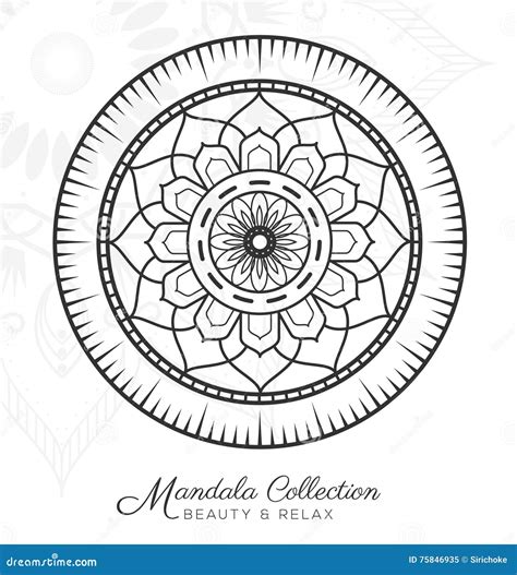 Tibetan Mandala Decorative Ornament Design Stock Vector Illustration