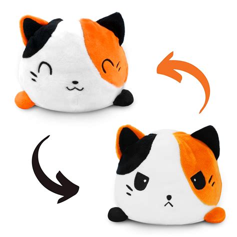 Buy Double Sided Flip Cat Plush Toyreversible Plushcat Plushiecute Double Sided Flip Soft Cat