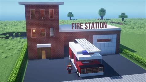 Minecraft Fire Station How To Build Minecraft City Minecraft