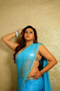 Namitha Hot Blue Saree Photos Hot Saree Pics