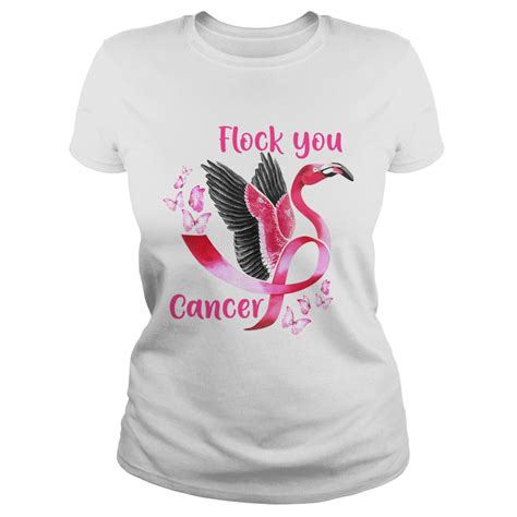 Flock You Cancer Flamingo Breast Cancer Awareness Tshirt Trend Tee