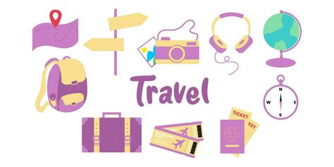 collection of travel vector illustration 34966205 Vector Art at Vecteezy