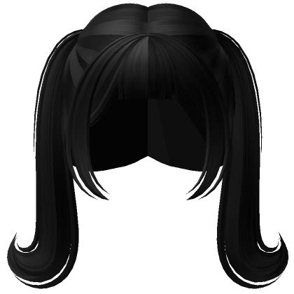 Cutesy Kawaii Playful Pigtails W Bangs Black Roblox Item Rolimon S