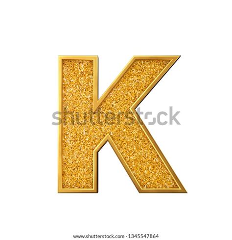 Gold Glitter Letter K Shiny Sparkling Stock Illustration 1345547864 Shutterstock