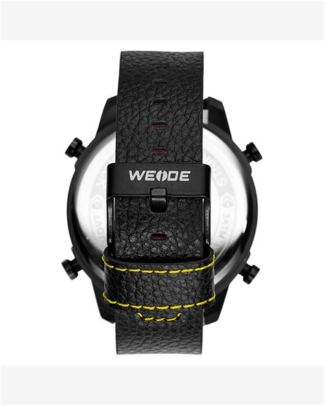 Riachuelo Relógio Masculino Weide AnaDigi WH6401B Preto e Amarelo