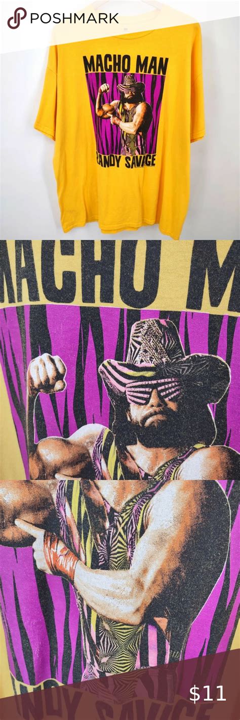 Macho Man Randy Savage 1980 S WWF Heavyweight Wrestler T Shirt Xxl