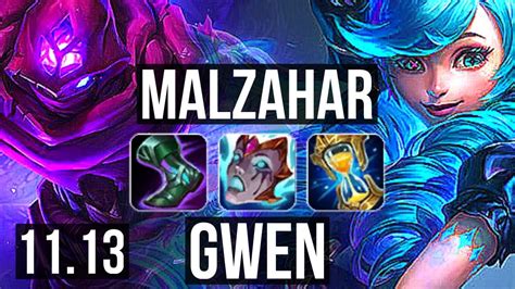 Malzahar Vs Gwen Mid Rank Malz Br Challenger V