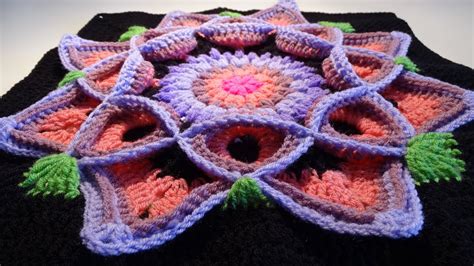 Crochet Flower 3D Granny Square 2 YouTube