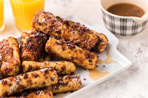 Air Fryer Bacon Maple French Toast Sticks Fork To Spoon
