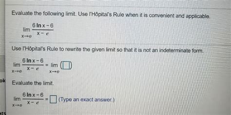 Solved Use L H Pital S Rule To Evaluate The Limit Lim X Chegg